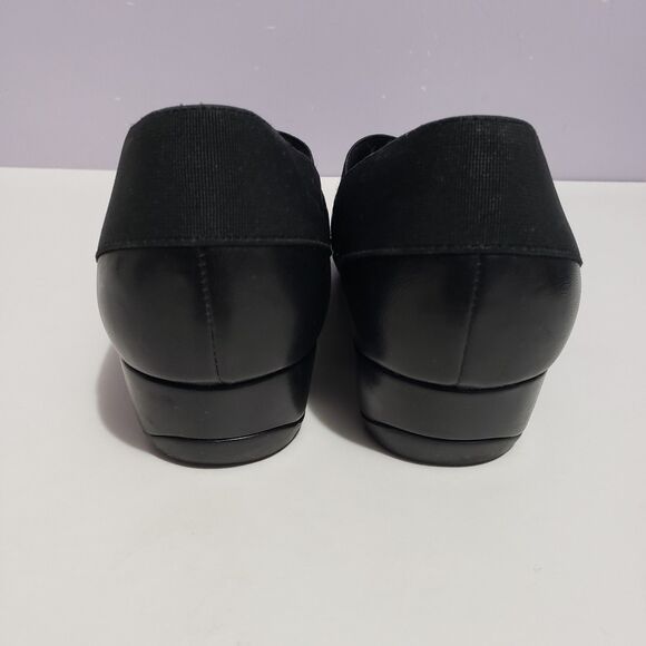 Clark's Artisan Black Leather Slip On Loafers Shoes Women's Sz 8.5 M - Picture 5 of 9